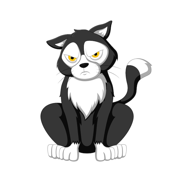 Vector illustration of lazy cat