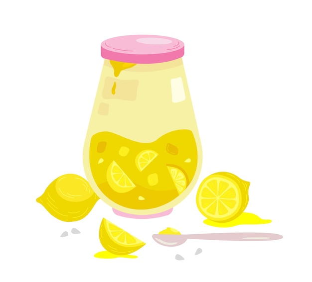 Illustrazione vettoriale di marmellata di limone