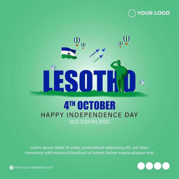 Vector illustration for Lesotho Independence Day