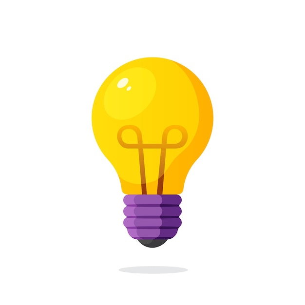 Vector illustration Light bulb in flat style Energy and idea symbol