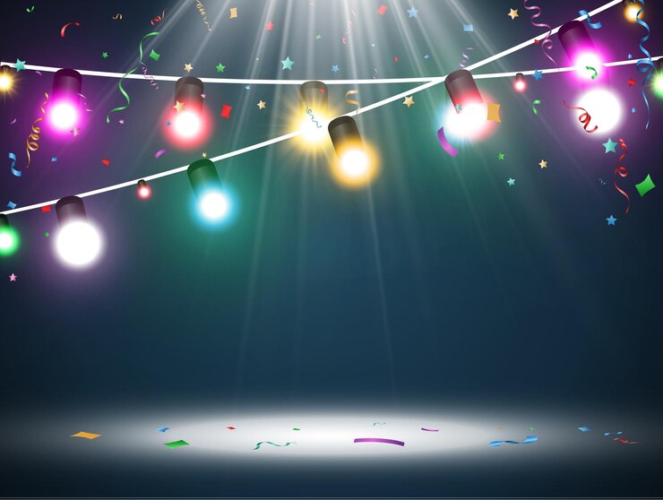 Vector vector illustration of a light garland on a transparent background