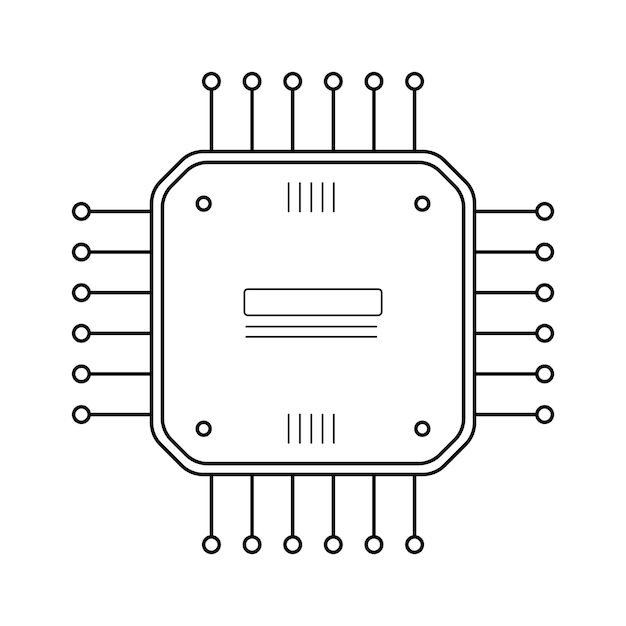 Vector illustration of Linear Microcircuit