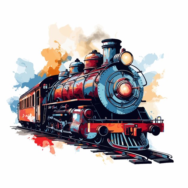 Vector illustration locomotive