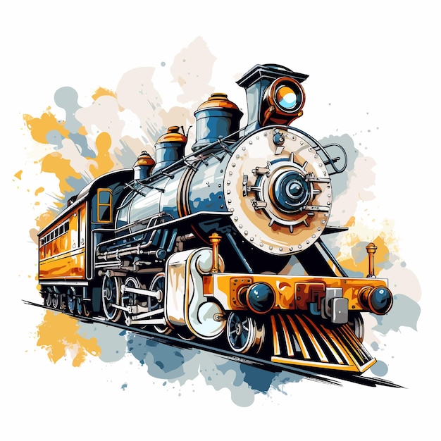 Vector vector illustration locomotive