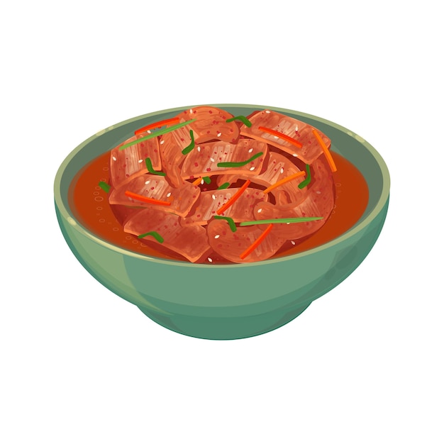 Vector Illustration Logo Clipart Fresh Kimchi Geotjeori