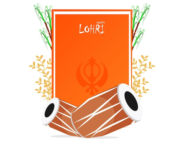 Lohri 또는 Lohdi 축제의 벡터 그림