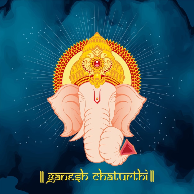 Illustrazione vettoriale di lord ganpati sfondo caricatura per ganesh chaturthi festival dell'india