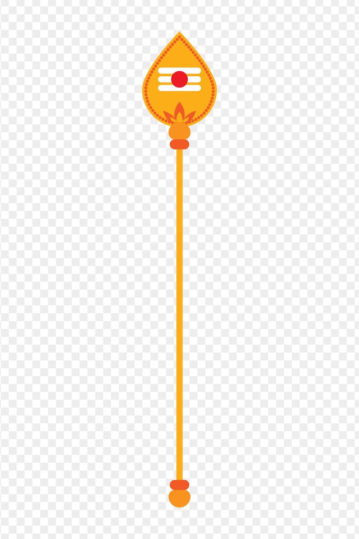 Vector illustration of lord Murugan spear on transparent background
