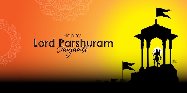 Vector illustration of Lord Parshuram Jayanti wishes greeting