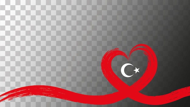 Vector illustration of love turkey