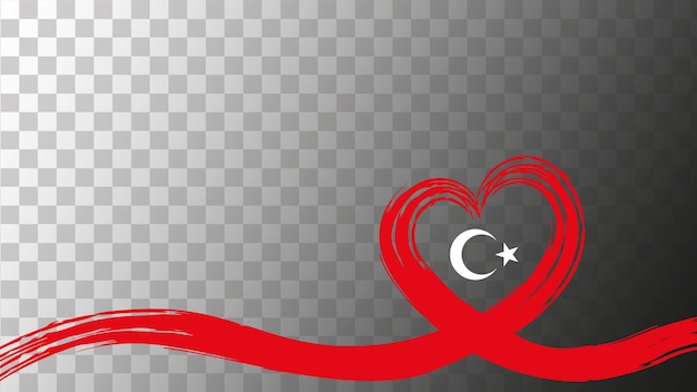 Vector illustration of love turkey