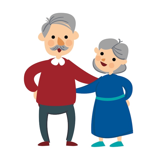 愛する老夫婦のベクトルイラスト愛する老夫婦愛する老夫婦のイラスト