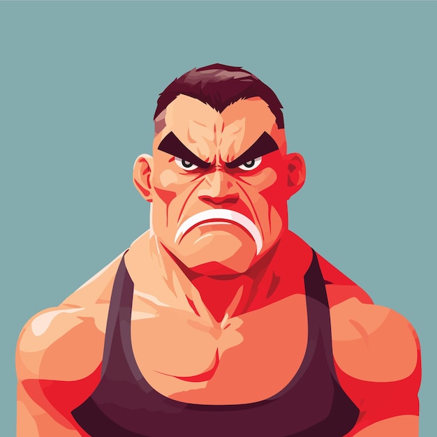 Vector vector illustration of a macho masculine character