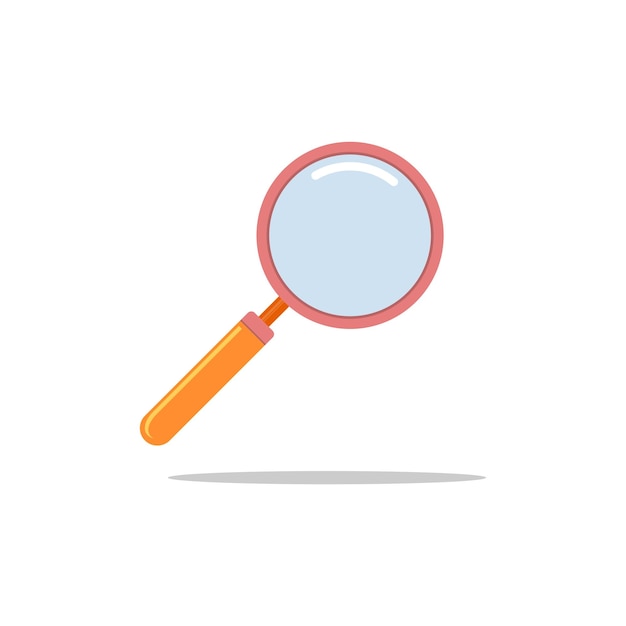 Vector illustration of magnifying glass icon