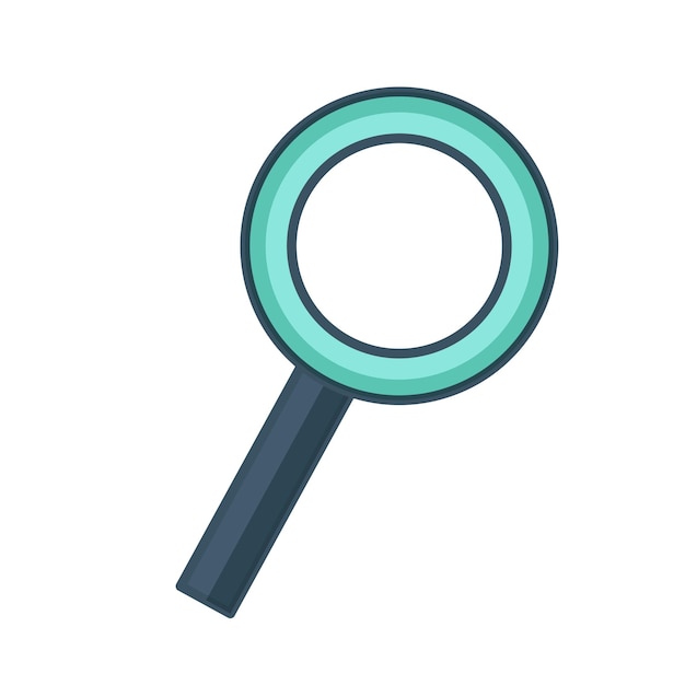 Vector illustration of magnifying glass icon