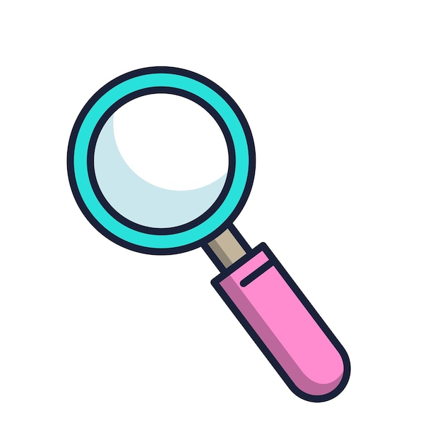 Vector illustration of a magnifying glass