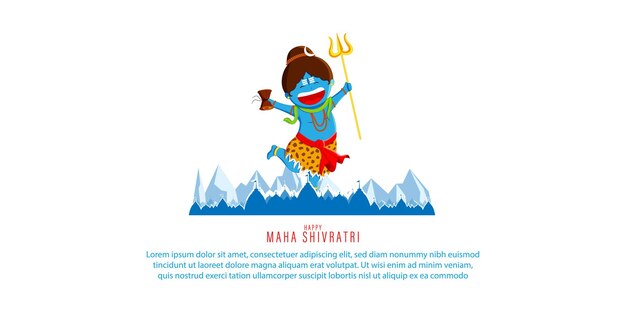 Illustrazione vettoriale del banner maha shivratri