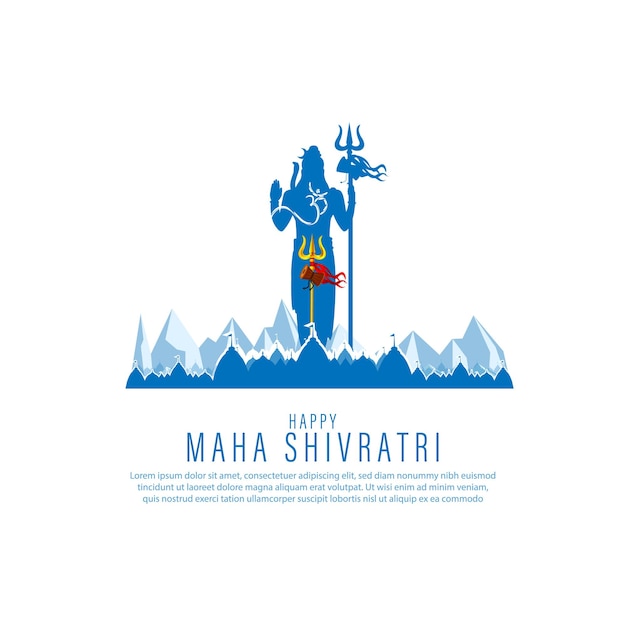 Vector illustration of Maha Shivratri festival