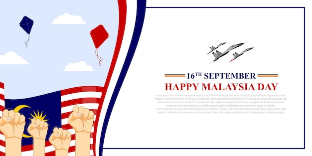 Vector illustration of Malaysia Day social media feed template