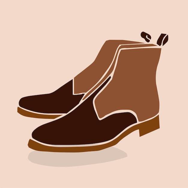 Vector illustration of male boots