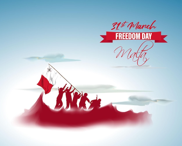 Vector illustration for Malta Freedom Day