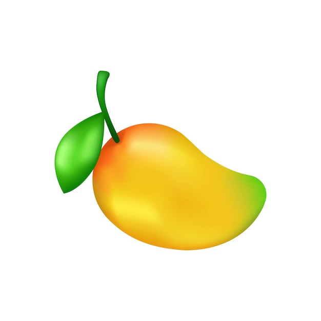 Vector Illustration Mango Mesh Gradient Style