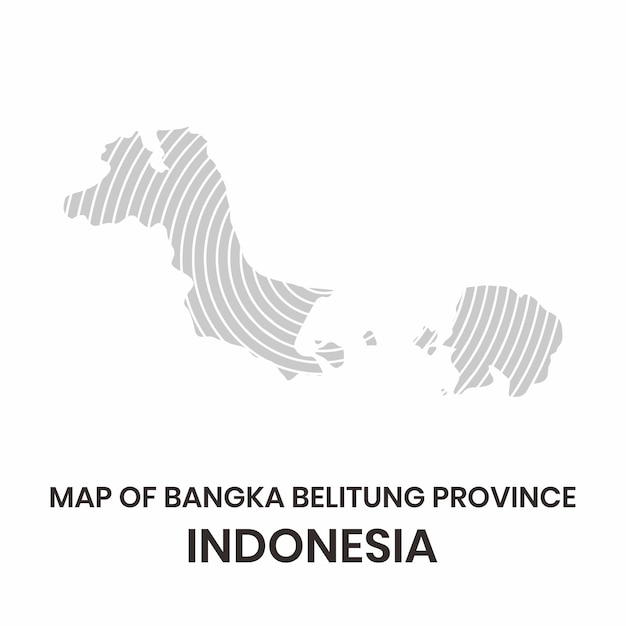 Bangka Belitung의 벡터 일러스트 지도