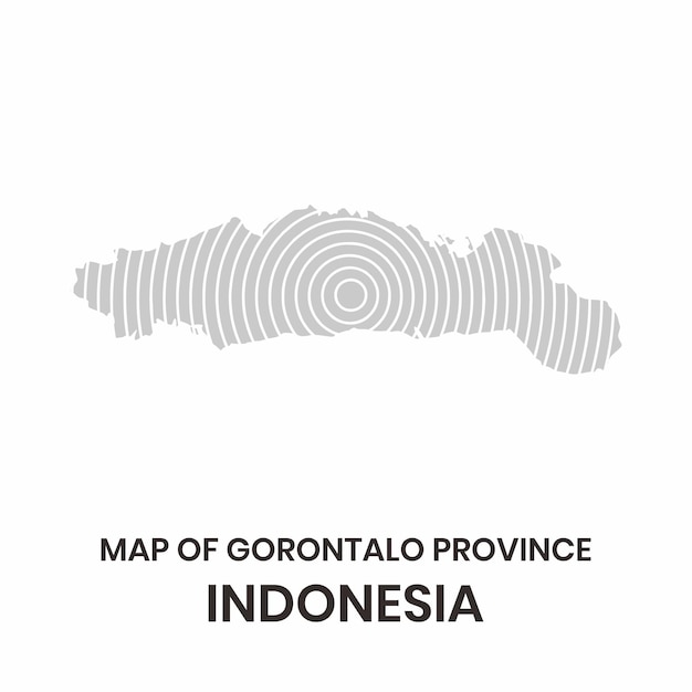 vector illustration map of Gorontalo