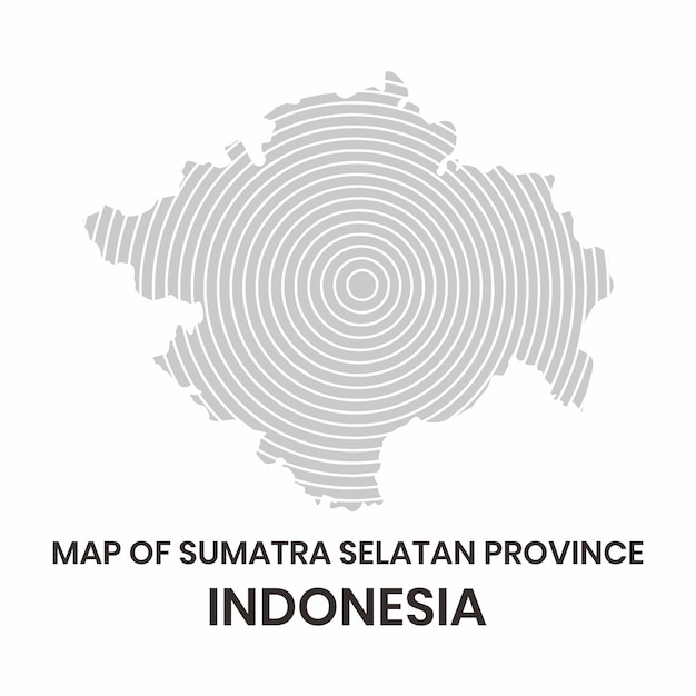 Sumatra Selatan의 벡터 그림 지도