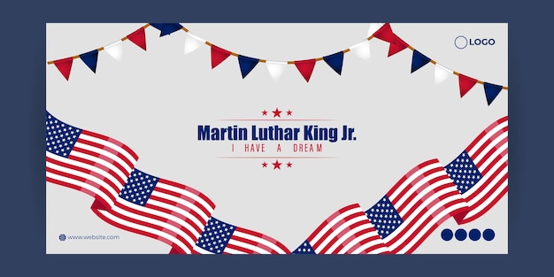 Vector vector illustration of martin luther king jr day social media feed template