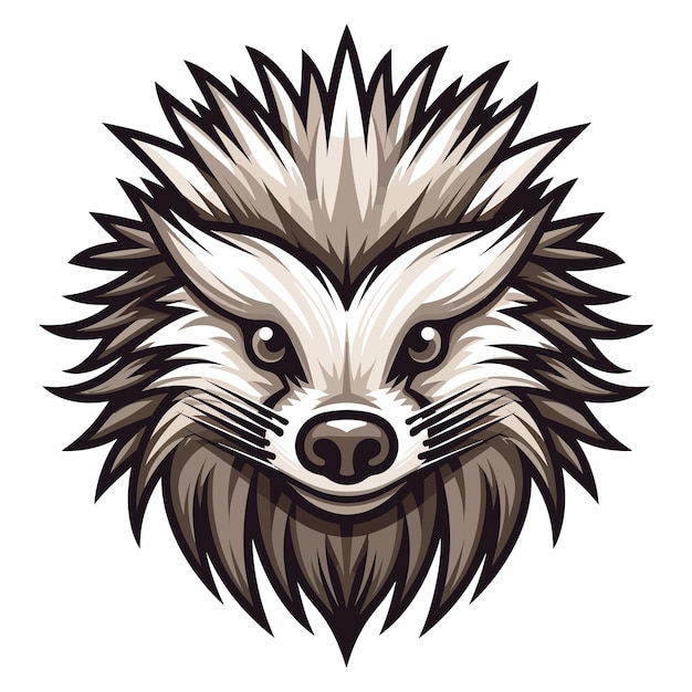 Vettore illustrazione della mascotte vettoriale porcupine