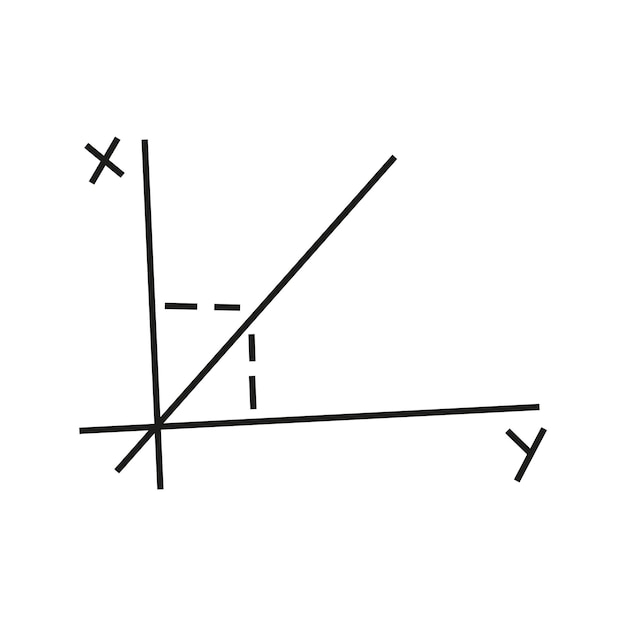 Vettore illustrazione vettoriale del grafico matematico