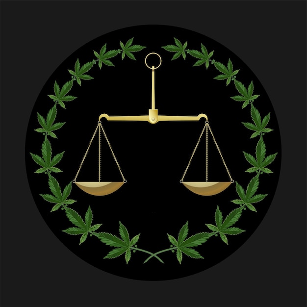 Vector vector illustration medical cannabis legalized