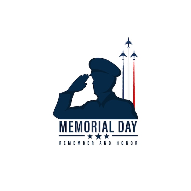 Vector Illustration of Memorial Day Background Design. Remember and Honor.