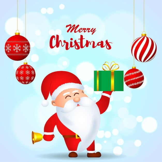 Vector illustration of Merry Christmas greeting card