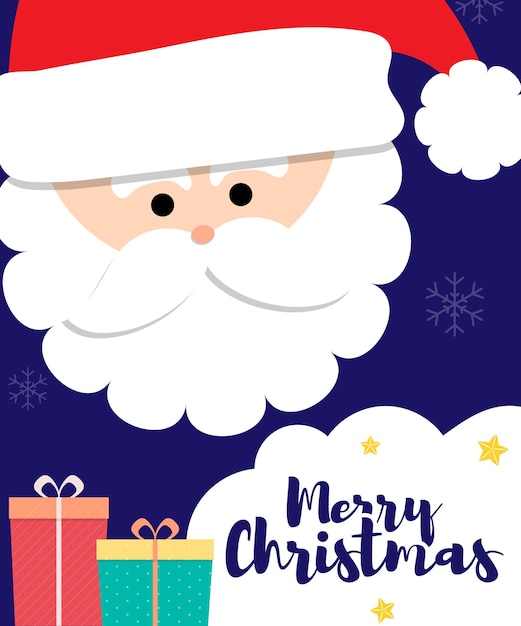 Vector illustration of Merry Christmas greeting card