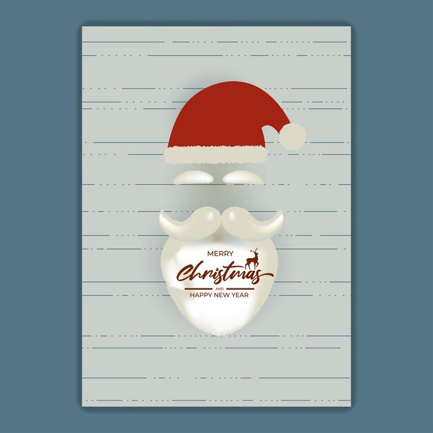 Vector illustration of merry christmas greeting card