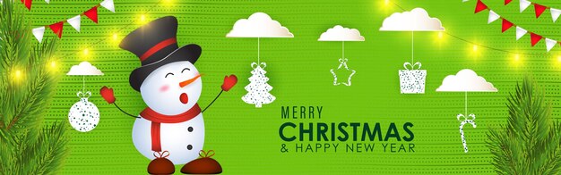 Vector illustration of merry christmas greeting