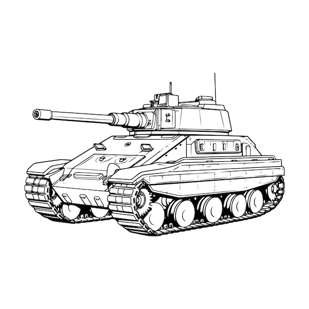 軍用戦車のベクトル イラスト