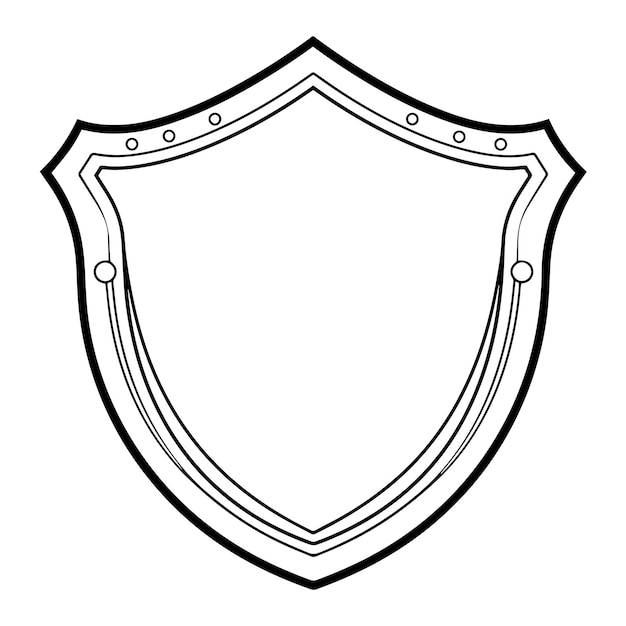 Vector vector illustration of a minimalist army shield outline icon perfect for security themes