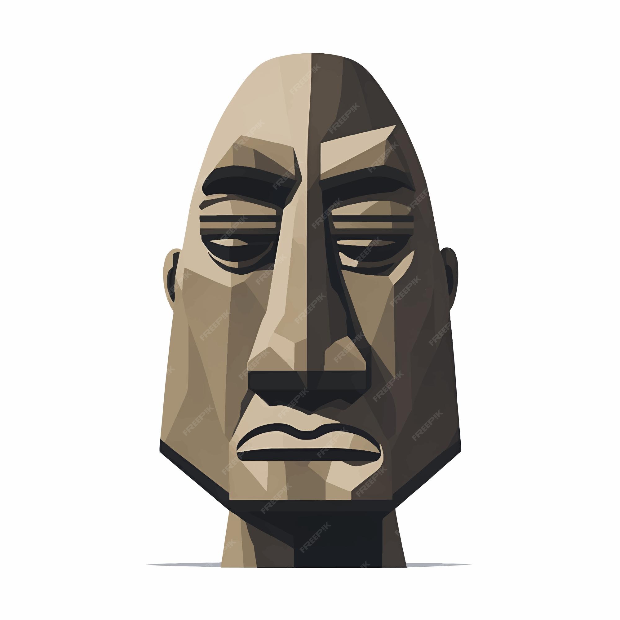 Premium Vector  Vector illustration of moai statue moai towering statue  are stone shaped large head