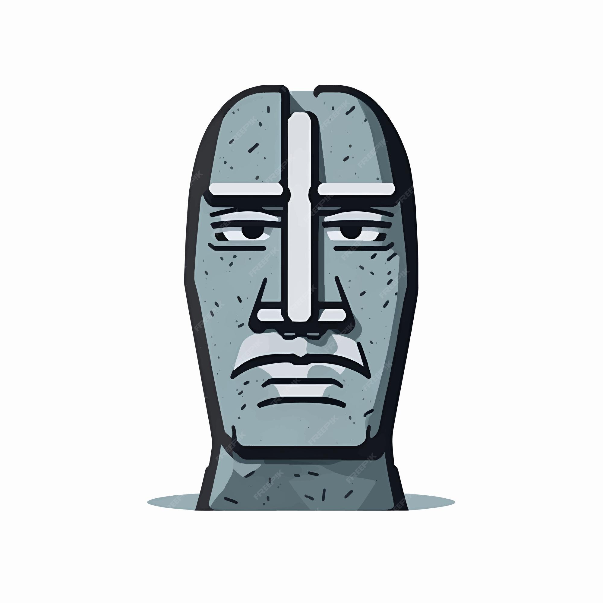 Premium Vector  Vector illustration of moai statue moai towering statue  are stone shaped large head