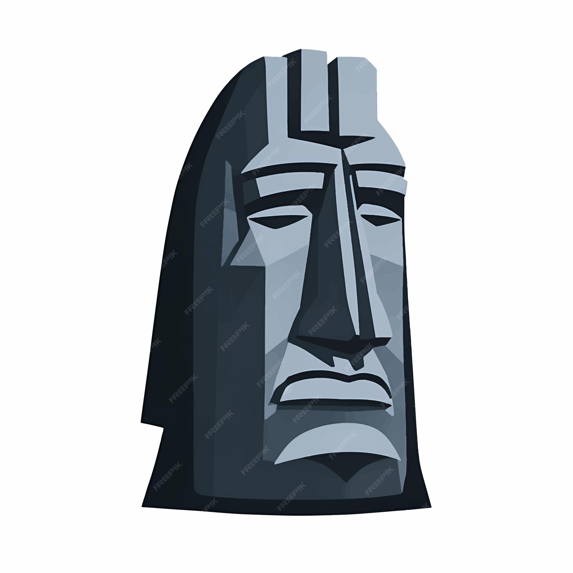 Moai Statue Vector Art PNG Images