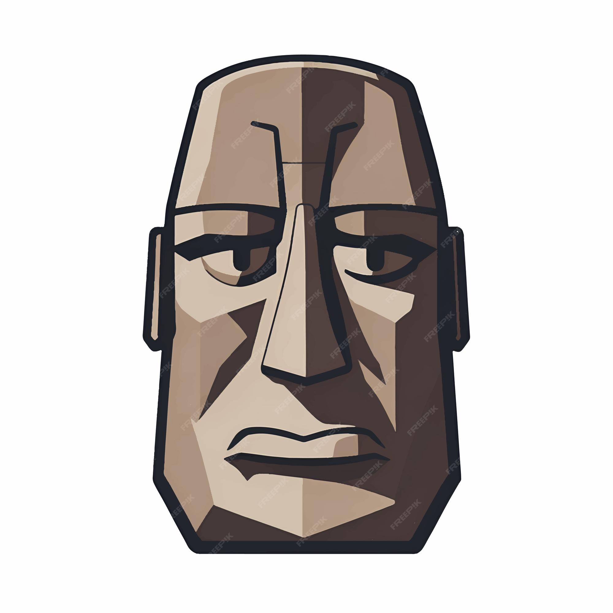 Premium Vector  Vector illustration of moai statue moai towering statue  are stone shaped large head