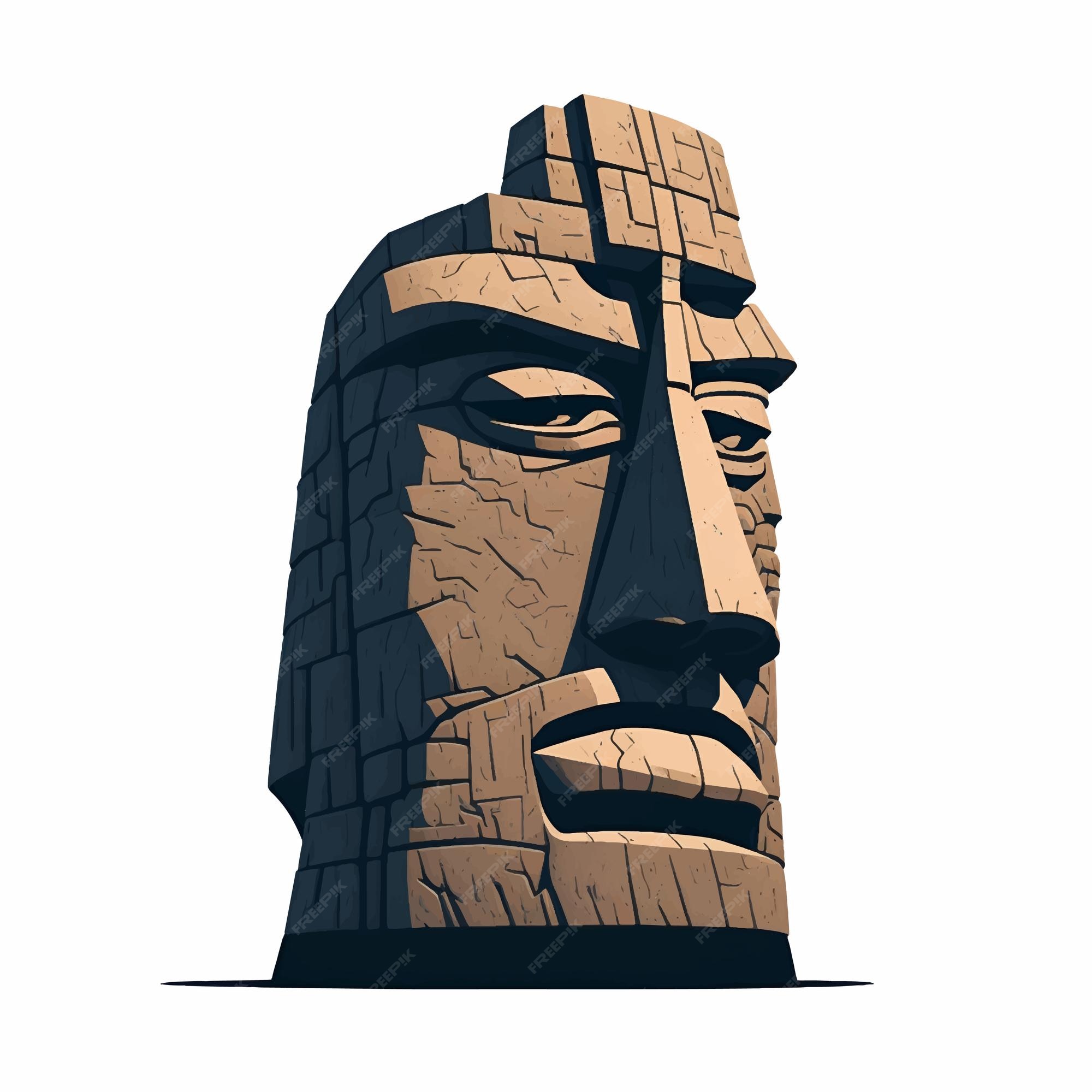 Premium Vector  Vector illustration of moai statue moai towering statue  are stone shaped large head