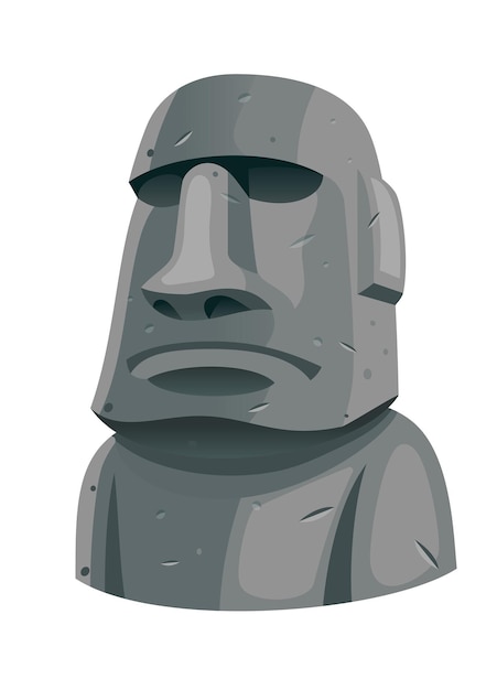 Premium Vector Vector Illustration Of Moai Statues On Easter Island