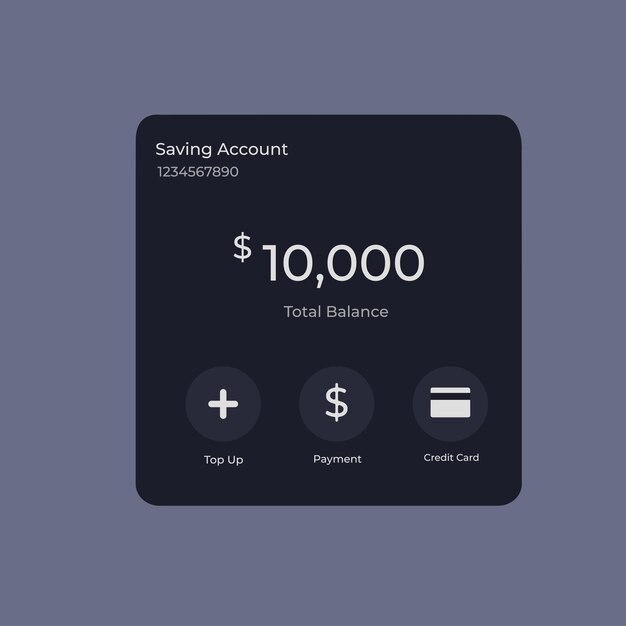 Vector Illustration mobile banking account interface