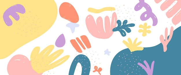 vector illustration modern abstract colorful organic banner