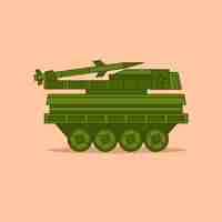 Vector vector illustration of modern battle tank for world war