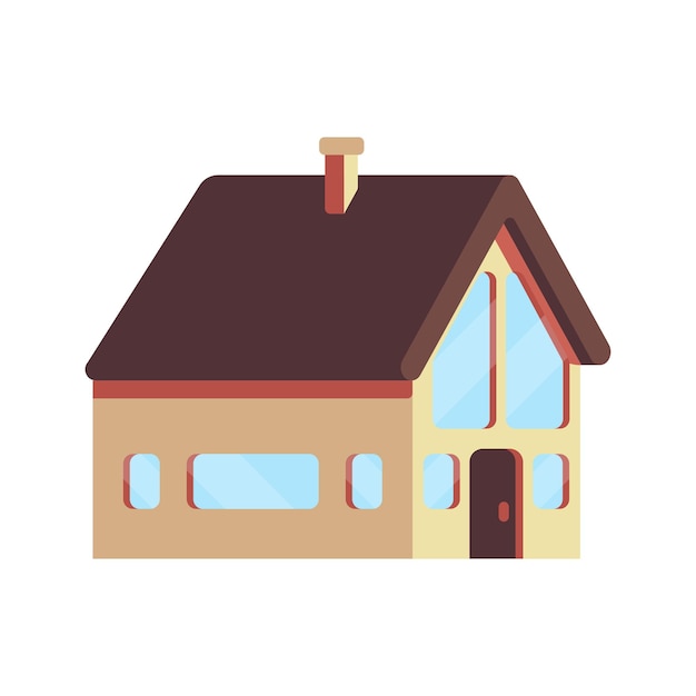 Vector illustration of modern ecofriendly house